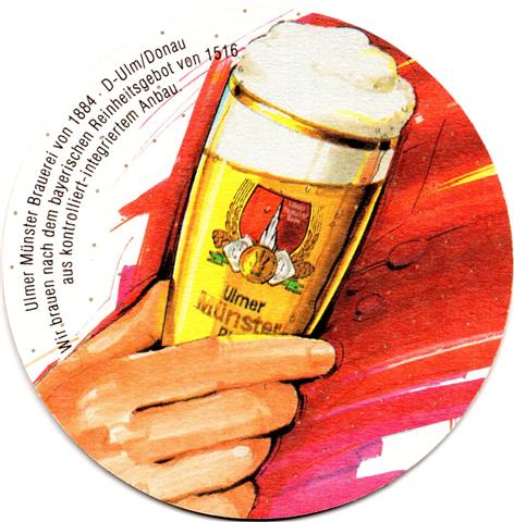 ulm ul-bw mnster 150 jahre 1-3a (rund215-hand mit bierglas) 